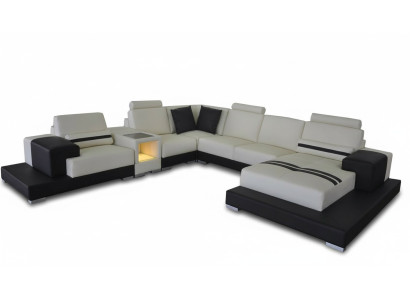 Sofá de cuero Sofá conjunto de esquina Diseño de sofá moderno y decorativo