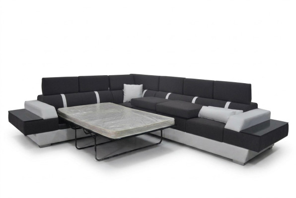 Sofá de cuero Sofá conjunto de esquina de sofá en forma de L moderno diseño K5015D