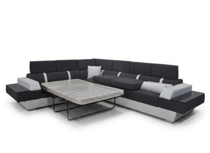 Sofá de cuero Sofá conjunto de esquina de sofá en forma de L moderno diseño K5015D