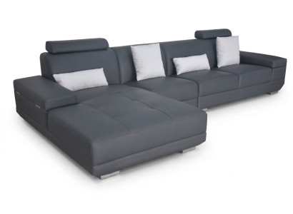 Sofá de cuero con cojines de asiento, sofá esquinero, conjunto de sofás de diseño moderno para sala de estar.
