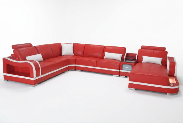 Sofá de cuero Sofá Sofá para la sala de estar Conjunto de diseño moderno Esquina Sofá decorativo