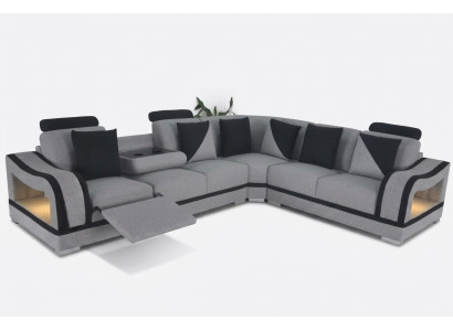 Sofá de cuero Sofá Sala de estar Conjunto de muebles de diseño moderno Rinconera Sofá en forma de L