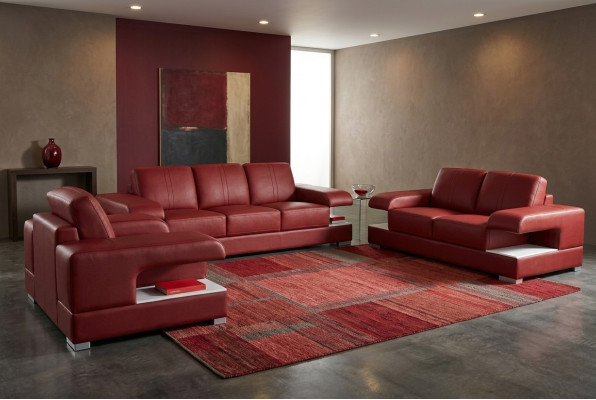 Sofá de cuero sofá conjunto de muebles de salón conjunto de diseño moderno sofá conjunto de 3 + 2 + 1 G8028D