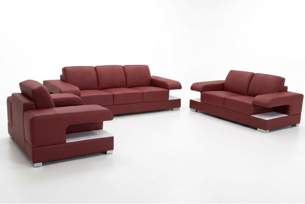 Sofá de cuero sofá conjunto de muebles de salón conjunto de diseño moderno sofá conjunto de 3 + 2 + 1 G8028D