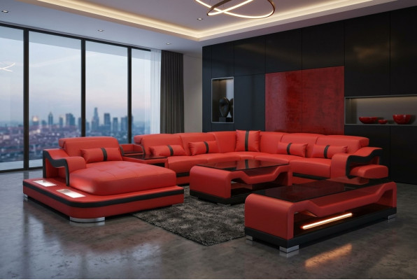 Sofá de cuero conjunto completo de acolchado de sofá conjunto de sala de estar sofás sofás