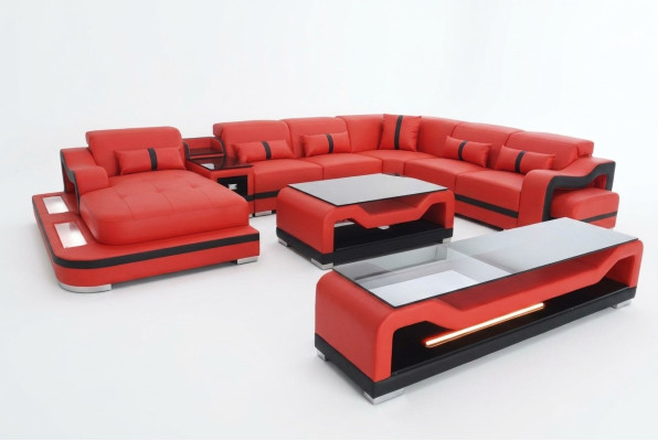 Sofá de cuero conjunto completo de acolchado de sofá conjunto de sala de estar sofás sofás