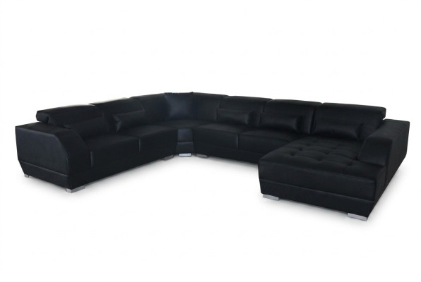 Ecksofa de cuero con asientos acolchados diseño esquina conjunto de sofás salón sofás nuevos Sofá.