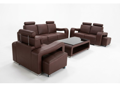 Mueble de cuero para la sala de estar, sofá, conjunto de sofás de esquina, sofás de asientos nuevos.