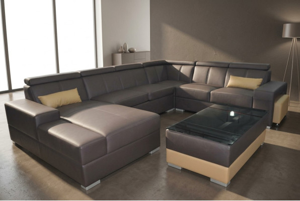 Vivienda cuero paisaje sofá sofá tapizado conjunto de esquina sofás conjuntos de asientos nuevos