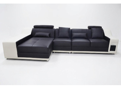 Esquina de cuero Moderno XXL sofá Chaise Longue de cuero Sofá en forma de L B2017B