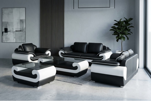 Sofá Sofá Asiento Acolchado Juego Completo 3+2+1 Sofás Sofás de Diseño