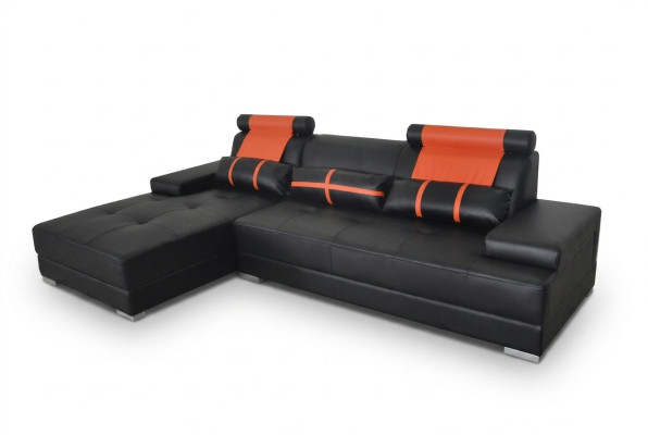 Diseño de cuero acolchado XXL Sala de estar Sofá Sofá de diseño esquinero.
