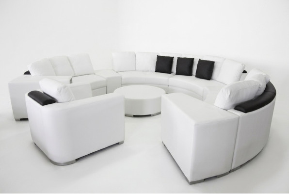 Sofá esquinero redondo Couch XXL Gran sofá redondo Sofá en forma de U Sofá redondo Acogedor Nuevo