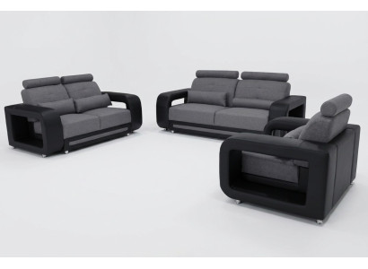 Sofá conjunto sofá tapizado diseño asiento completo juego cuero tela garnituras nuevo