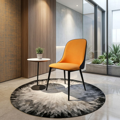 Silla de metal acolchada para sala de estar, club, asiento de relajación de lujo, habitación de espera, diseño nuevo.