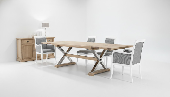 Diseño de mesa extensible de madera clásica de lujo para la sala de estar