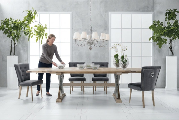 Comedor Mesas de madera Conjunto de comedor Silla Grupo Nuevo Mesa 4 Diseño