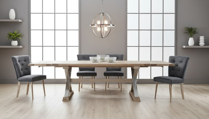 Comedor Mesas de madera Conjunto de comedor Silla Grupo Nuevo Mesa 4 Diseño