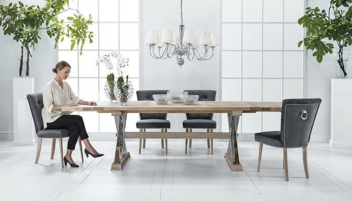 Diseño Mesa de comedor Mesa 8 sillas Silla sillas Reales Madera