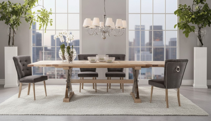 Silla de diseñador Chesterfield con respaldo de martillo, sillas de comedor tapizadas.