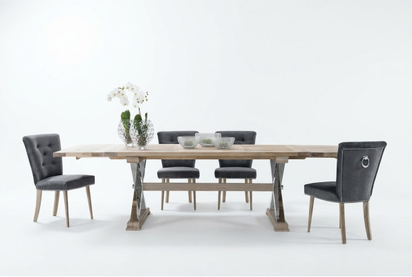 Silla de diseñador Chesterfield con respaldo de martillo, sillas de comedor tapizadas.