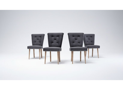 Conjunto de sillas Chesterfield Grupo 6x Sillones tapizados Grupo de asientos