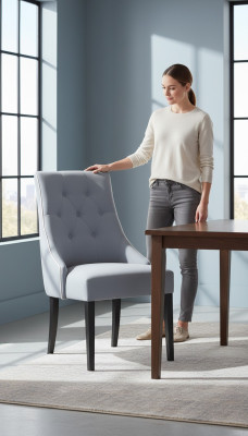 Diseño Chesterfield silla set respaldo tapizado de grupo de sillones 4x sillas nuevo conjunto.