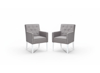 Conjunto de 2 sillas Chesterfield tapizadas de terciopelo, nuevas, grupo de sillas con respaldo.