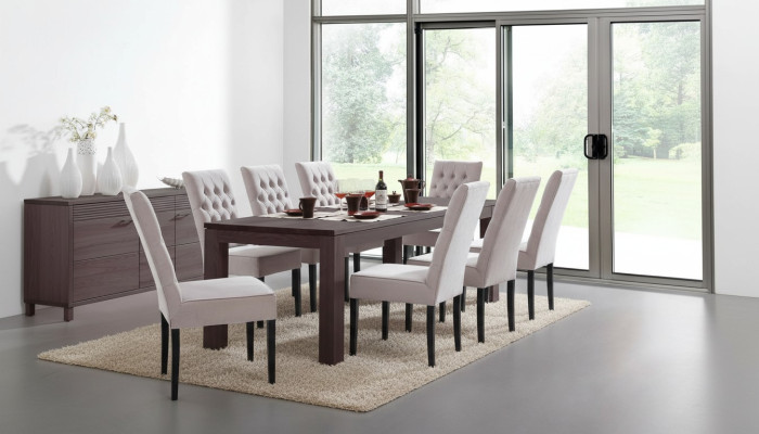 Conjunto de sillas Chesterfield Design con sillas con respaldo acolchado, juego de sillones en grupo de 10 piezas, nuevo.