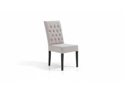 Chesterfield sillón de orejas de tela silla de cojín asiento de tela de terciopelo madera real sillas