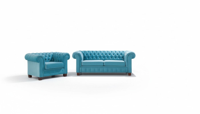 Conjunto de sofás Chesterfield 2+1+1, sofá, tapicería, conjunto de asientos, sofá, sillones.