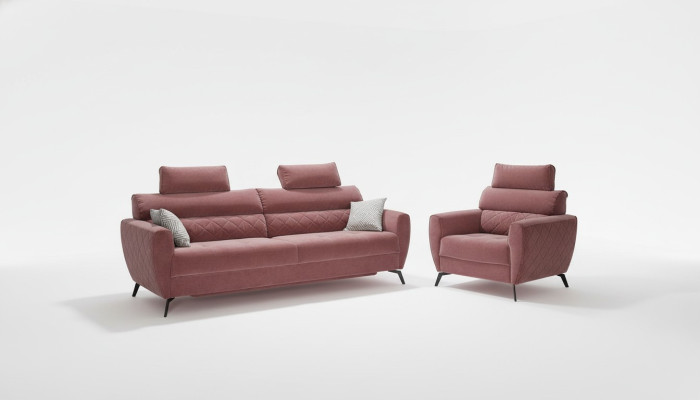Sofá de diseño de cuero, conjunto de asientos tapizados, conjunto de 3 + 2 + 2 sofás de cuero nuevos.