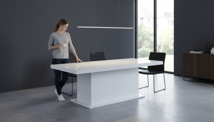 Mesa de comedor moderna mesa mesas de comedor mesas blanco moderno extensible XXL.