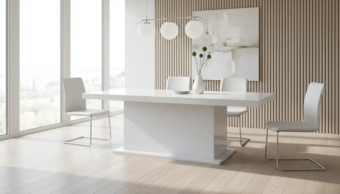 Mesa de comedor moderna mesa mesas de comedor mesas blanco moderno extensible XXL.