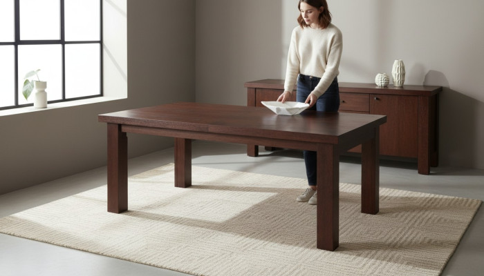 Mesas Mesa de comedor clásica de madera Mesa rústica de madera Comedor