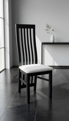 Sillas de comedor acolchadas, grupo de 4 sillas, conjunto de sillas de diseño de cuero.