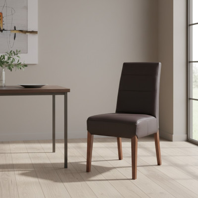 Silla de madera maciza de cuero sillas de comedor Diseñador de sillas Sillas de comedor.