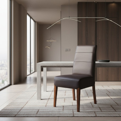 Grupo de comedor de sillas: conjunto de 2 sillas con respaldo y asiento tapizado de madera maciza.