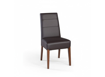Conjunto de 4 sillas de madera maciza y cuero para comedor, sillas de diseño para comedor.
