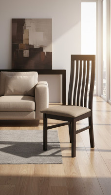 Grupo de comedor, conjunto de sillas, 4 sillas con respaldo, asiento acolchado, sólido