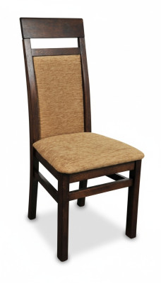 Silla 6x Sillas Grupo de sillas de comedor y sala de estar de madera con respaldo de tela de cuero.