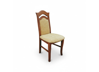 Grupo de comedor, diseño de silla, juego de 4 sillas con respaldo y asiento acolchado, macizo.