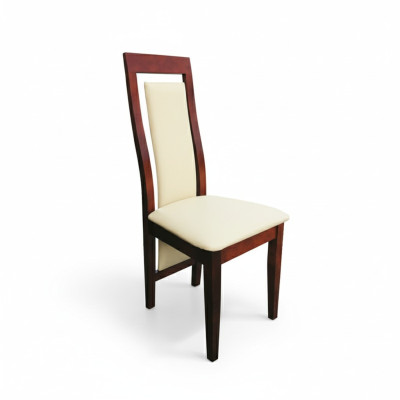 Silla de madera maciza de roble Silla de madera Silla de cuero Sillas de tapizado de cuero Diseño gastronómico.