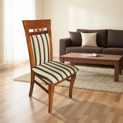 Diseño de silla de respaldo tela acolchada de cuero para comedor silla de restaurante sillas.