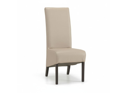 Diseño Sillón de respaldo Silla Madera Cuero Tapizado Comedor Textil Silla de restaurante