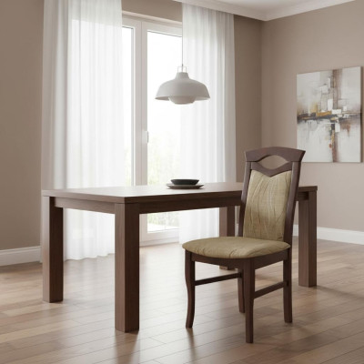 Silla de diseño de madera textil tapizada restaurante comedor tela sillas sillón