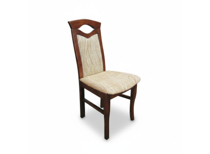 Conjunto de 2 sillas de diseño de madera tapizadas en tela para sala de estar y comedor.