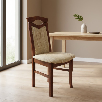 Diseño de silla conjunto de tapizado 6 sillas silla textil gastronomía comedor tela nueva.