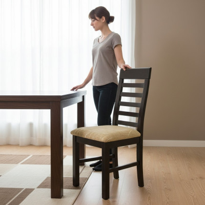 Silla Textil Diseño Madera Tapizados Gastro Comedor Tela Sillas Sillón