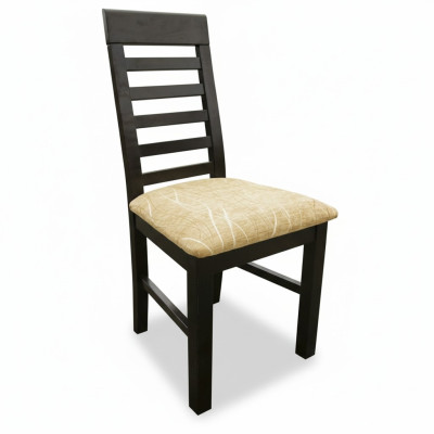 Set 2x Silla de diseño de madera con tela tapizada sillas comedor textil gastronómico